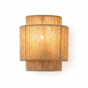 Rattan Hemp Rope Wall Lamp - Warm Antique Asian Design