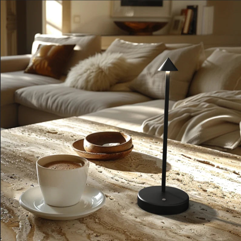 Minimalism Tafellamp Restaurant Cordless Touch Zafferano Pina Pro Led Battery Rechargeable Table Lamp