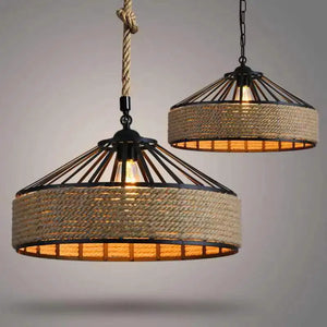 Zhongshan Luminaire American Country Hemp Rope Chandelier Retro Industrial Personality Creative Restaurant Cafe bar Table Lamp