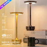 Dropshipping Lampe Bureau Dimmable Modern Wireless Rechargeable Bed Side Cordless LED Electroplated Metal Cordless Table Lamp