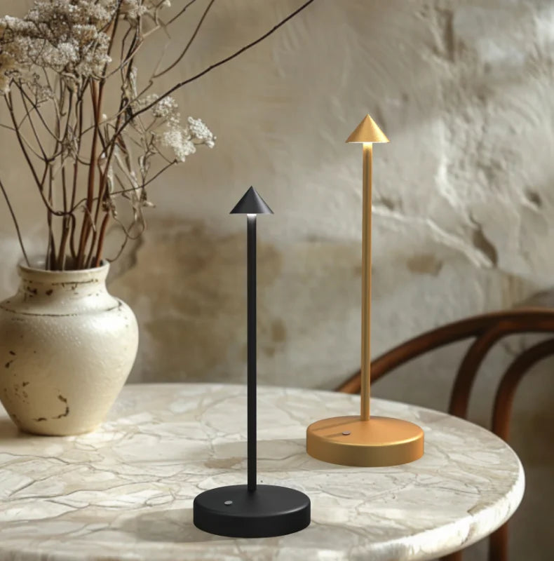 Minimalism Tafellamp Restaurant Cordless Touch Zafferano Pina Pro Led Battery Rechargeable Table Lamp