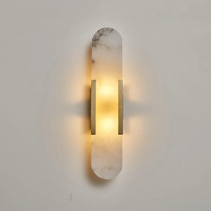 35CM Black/Golden LED Wall Lamp with Down-Up Marble Shade G4 Sconce for Living Room Bedroom Bedside Hotel Corridor Stair More