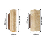 Wabi Sabi Yellow Travertine LED Wall Light Scandinavian Style Corridor Lamp for Living Room Bedroom Stone Wall Sconce Decoration