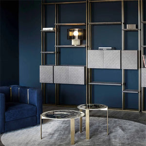 Creative Modern Bedside Round Desk Light LED Lighting Decorative  Stained Glass Table Lamp