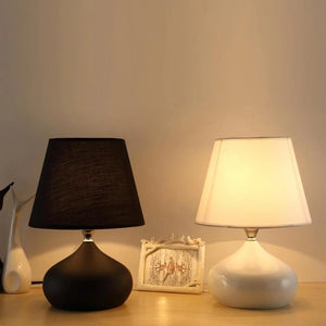 Texturized Curvy Ceramic Table Lamp