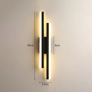 Nordic Long Strip Simple Personality Wall Lamp Sconces Aisle Minimalist Bedroom Bed Head lightning