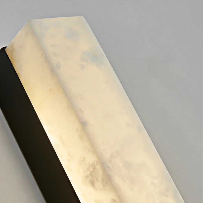 True Spanish Marble Wall Lamp All Copper Strip Sconce Living Room TV Porch Staircase Snowflake Gypsum Alabaster Wall Lamp