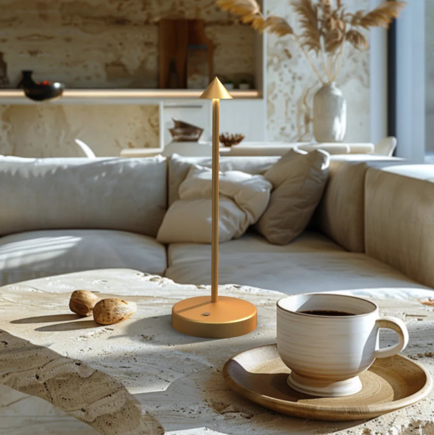 Minimalism Tafellamp Restaurant Cordless Touch Zafferano Pina Pro Led Battery Rechargeable Table Lamp