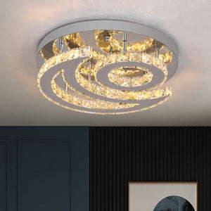 German Warehouse Contemporary 33W Sun Moon Crystal Ceiling Lamp for Apartment Bedroom Plafonnier