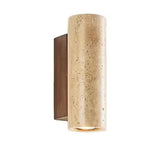 Wabi Sabi Yellow Travertine LED Wall Light Scandinavian Style Corridor Lamp for Living Room Bedroom Stone Wall Sconce Decoration