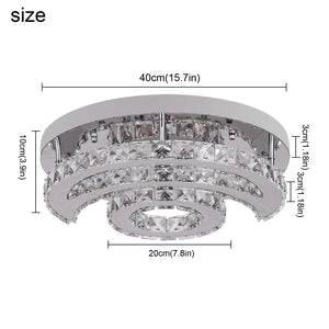 German Warehouse Contemporary 33W Sun Moon Crystal Ceiling Lamp for Apartment Bedroom Plafonnier
