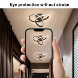 LED Ceiling Lamp 3color in One Lamp Modern Style Chandelier Bedroom Light Surface Installation 85-265V Aisle Dining Room Lamp