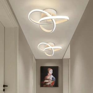 LED Ceiling Lamp 3color in One Lamp Modern Style Chandelier Bedroom Light Surface Installation 85-265V Aisle Dining Room Lamp
